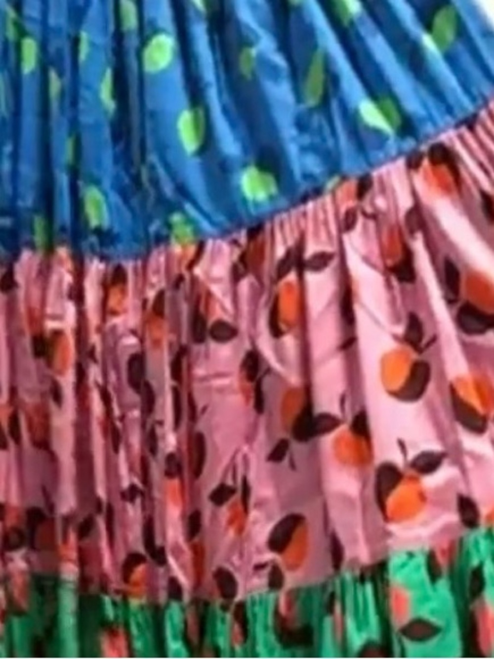 kate spade Blue, Pink, Teal Colorblock Apple Tiered Maxi Skirt NWOT 14 - Picture 5 of 5